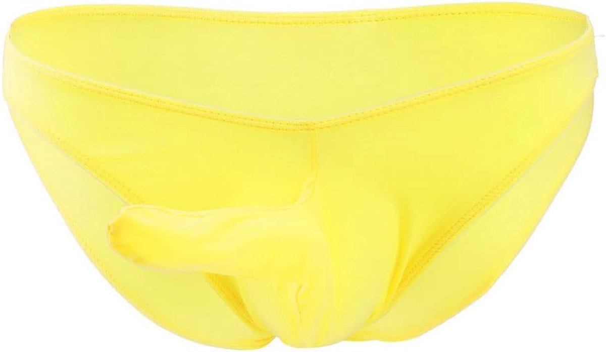 G-string briefs mannen - gele elastische thong - sexy laag uitgesneden - comfortabel voor dagelijks gebruik - ShopVlot