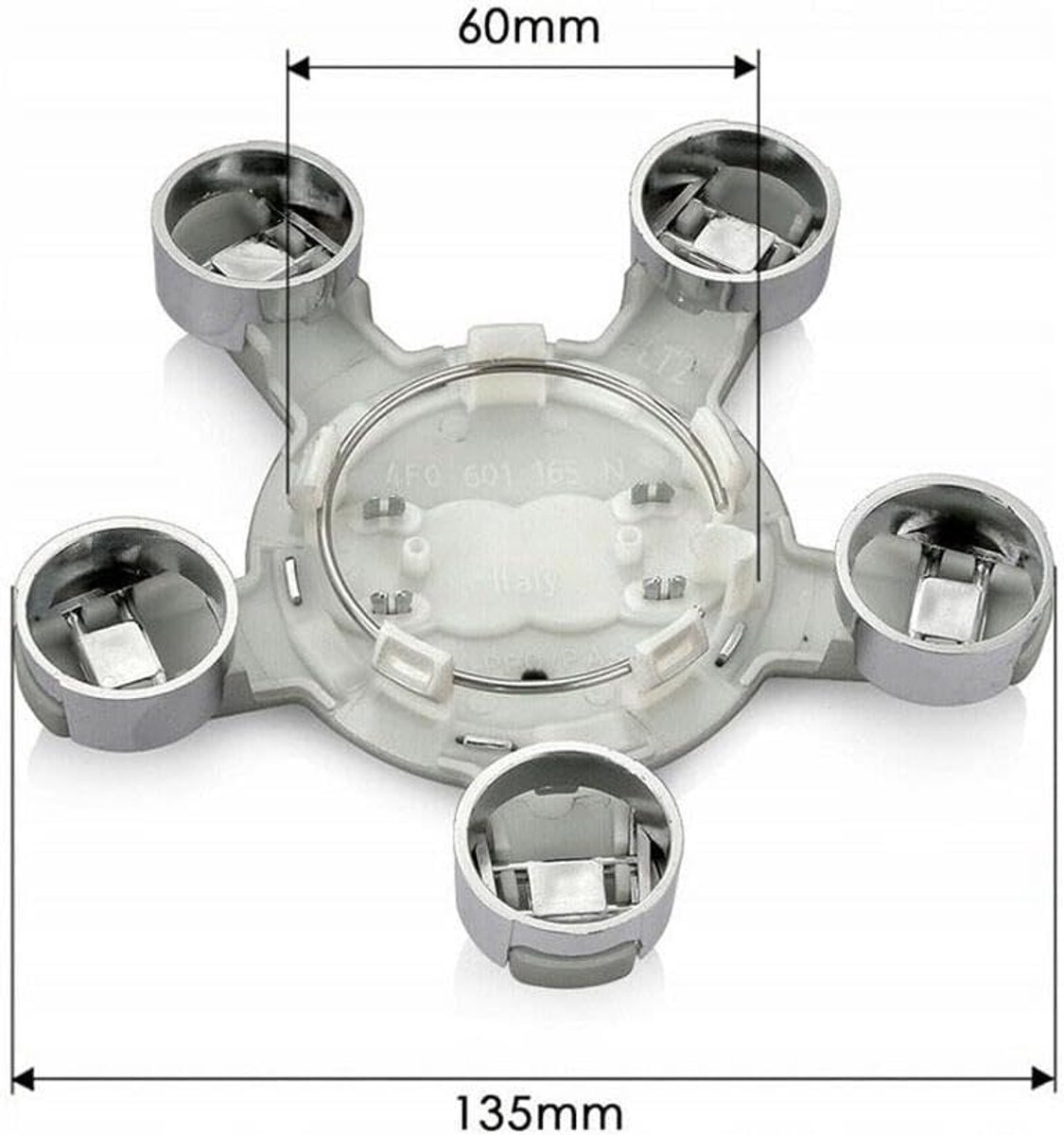 Vervangende wieldop grijs S Line - Aluminium naafdop - Robuuste constructie - Verfijnde uitstraling - ShopVlot