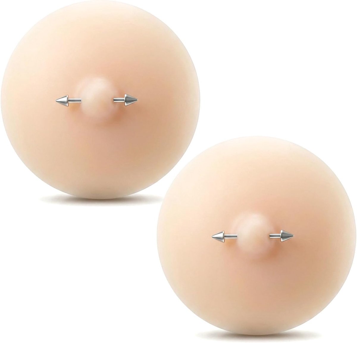 Nipple Pads, 1 Pair, 9cm Silicone Nipple Cover, Reusable Nipple Cover with Piercing Steel Pens, Nipple Pads - ShopVlot