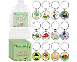 Kasyat 12 sets gifts including 12 keychains 12 cards 12 organza bags for farewell thanks Christmas New Year's Eve - ShopVlot