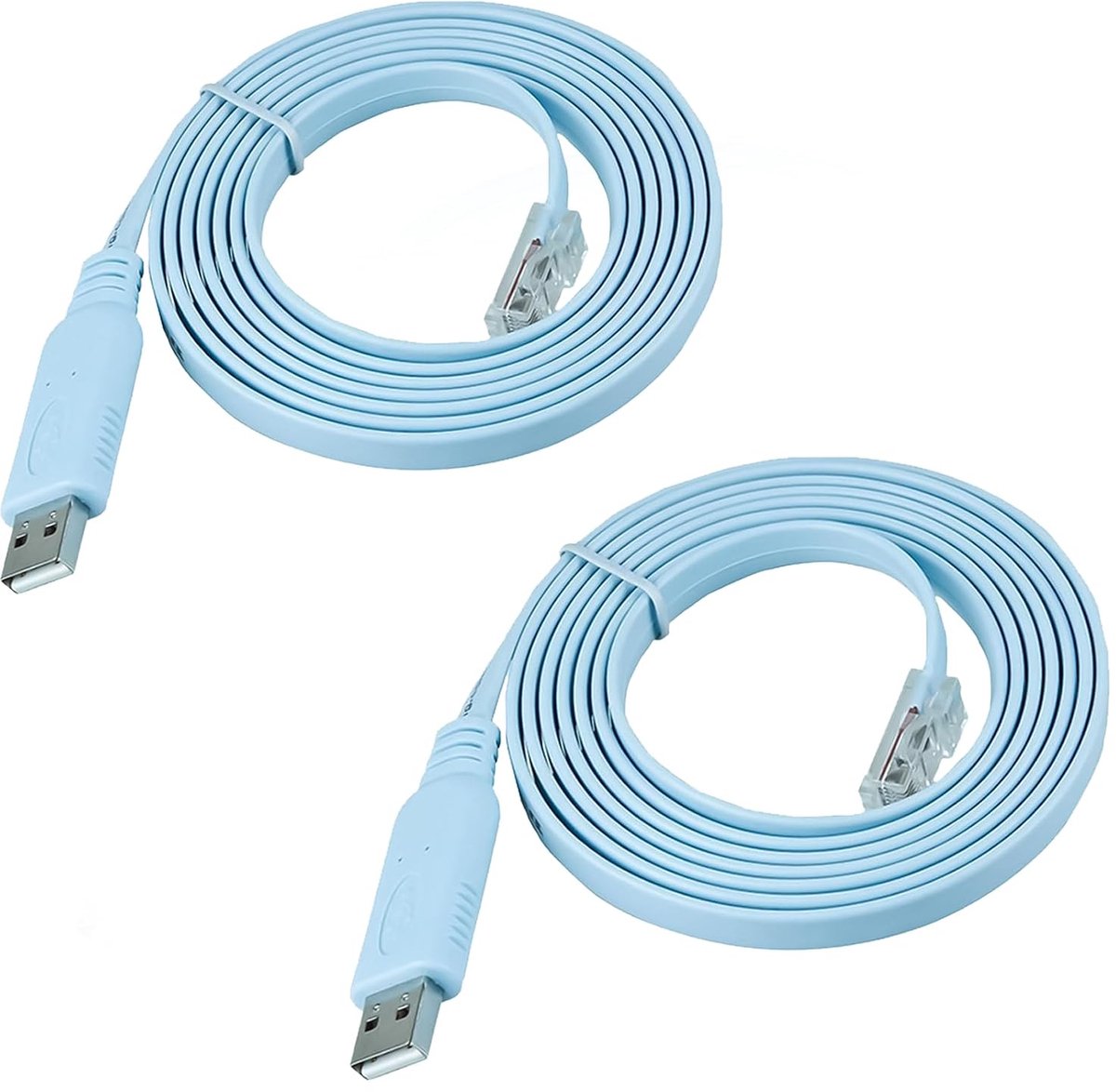 USB to RJ45 Console Cable with FTDI Chip 1.8m for Cisco Router, Switches, Firewalls and WiFi Controllers, Supports - ShopVlot