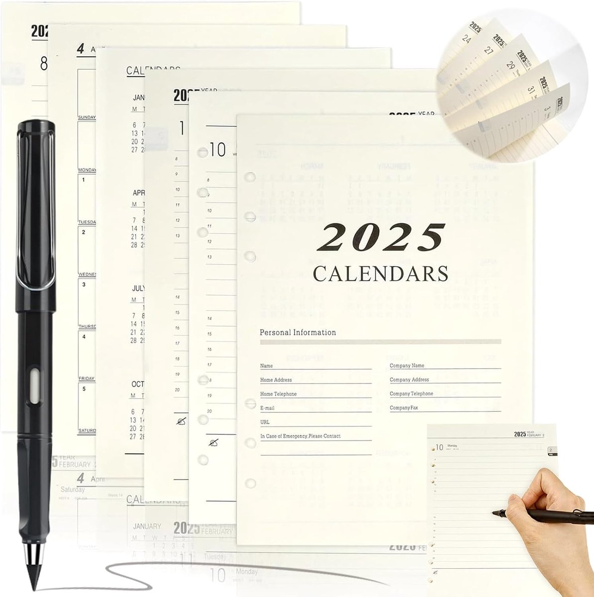 180pcs Loose Leaf Diary Paper, A5 Sheets Paper Blank, Refill Paper for Planners, Lined A5 Inserts Sheets for Filofax - ShopVlot