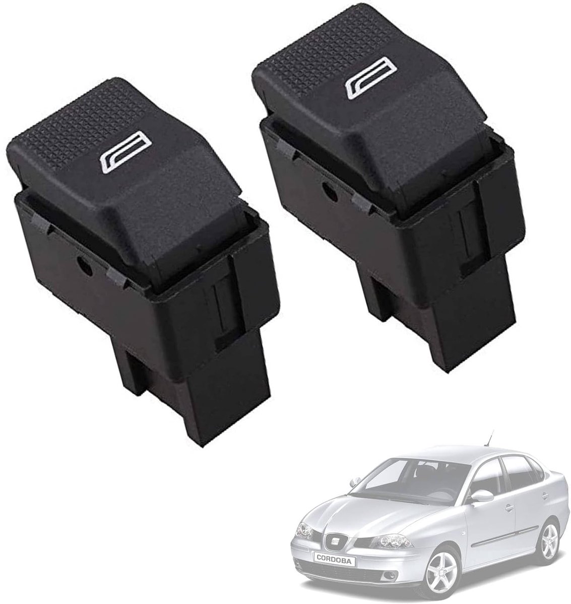 Twowinds Window Switch Compatible with VW Polo, Seat (2 PCS) - ShopVlot
