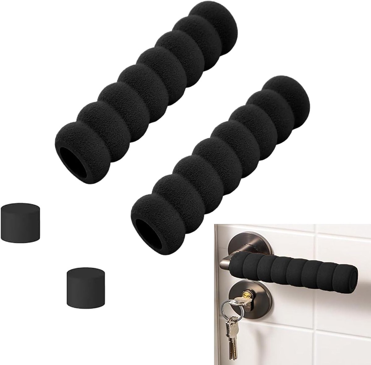 Deurbuffer set 2 stuks - rubber - trillingsdempend - voorkomt beschadigingen - ShopVlot