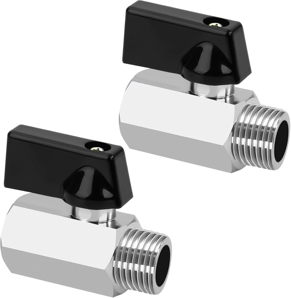 Kogelkraan 1/2 Inch - Verchroomd - Mini Messing Kogelkraan - Voor Water en Tuinirrigatie - ShopVlot