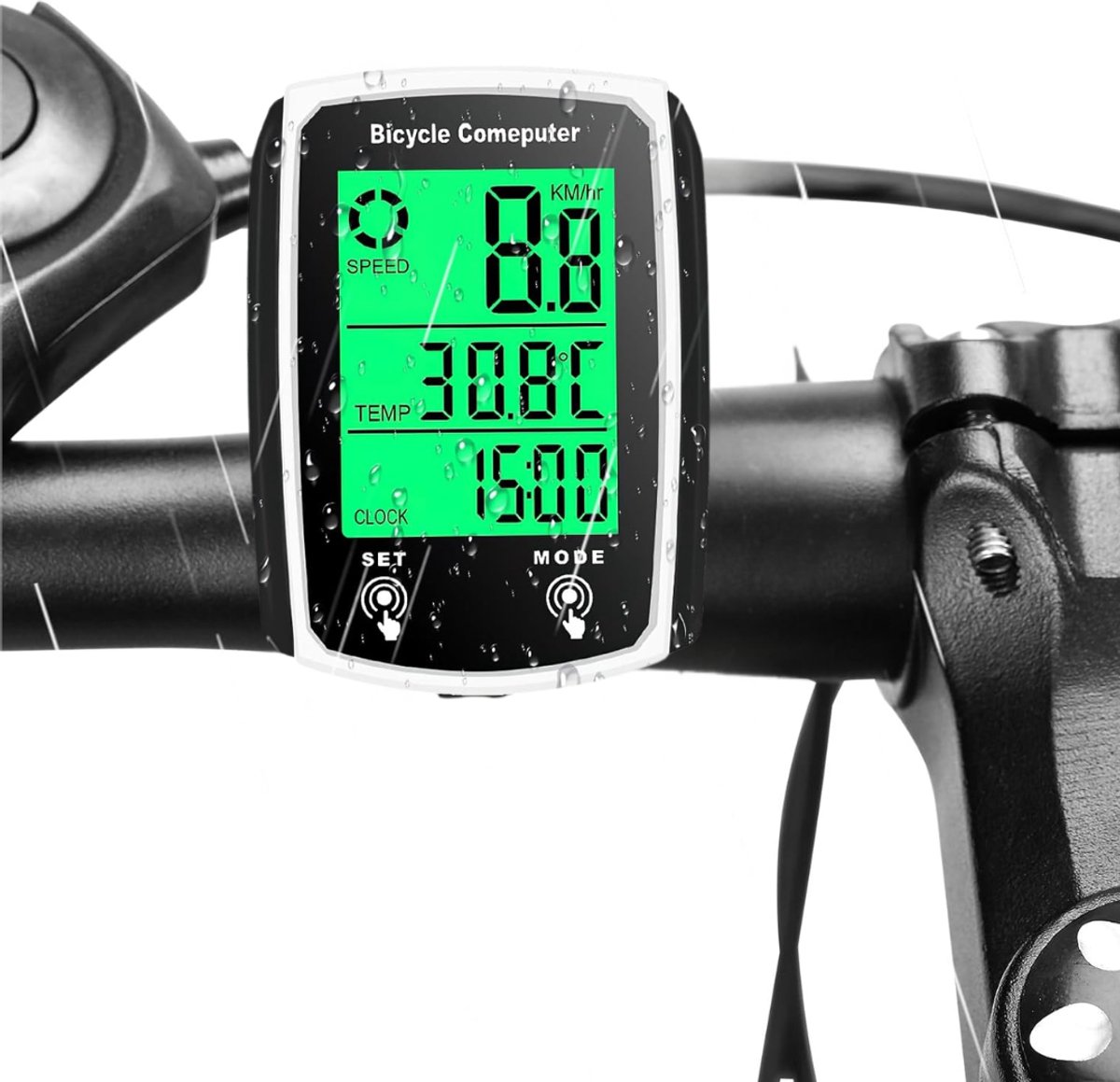 Zavio® Fietsmeter - Snelheidsmeter - Bedrade fietscomputer