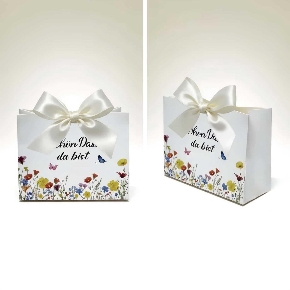 Papieren cadeautassen 20 stuks - hoogwaardig papier - bloemenpatroon - gastcadeaus voor bruiloften - ShopVlot
