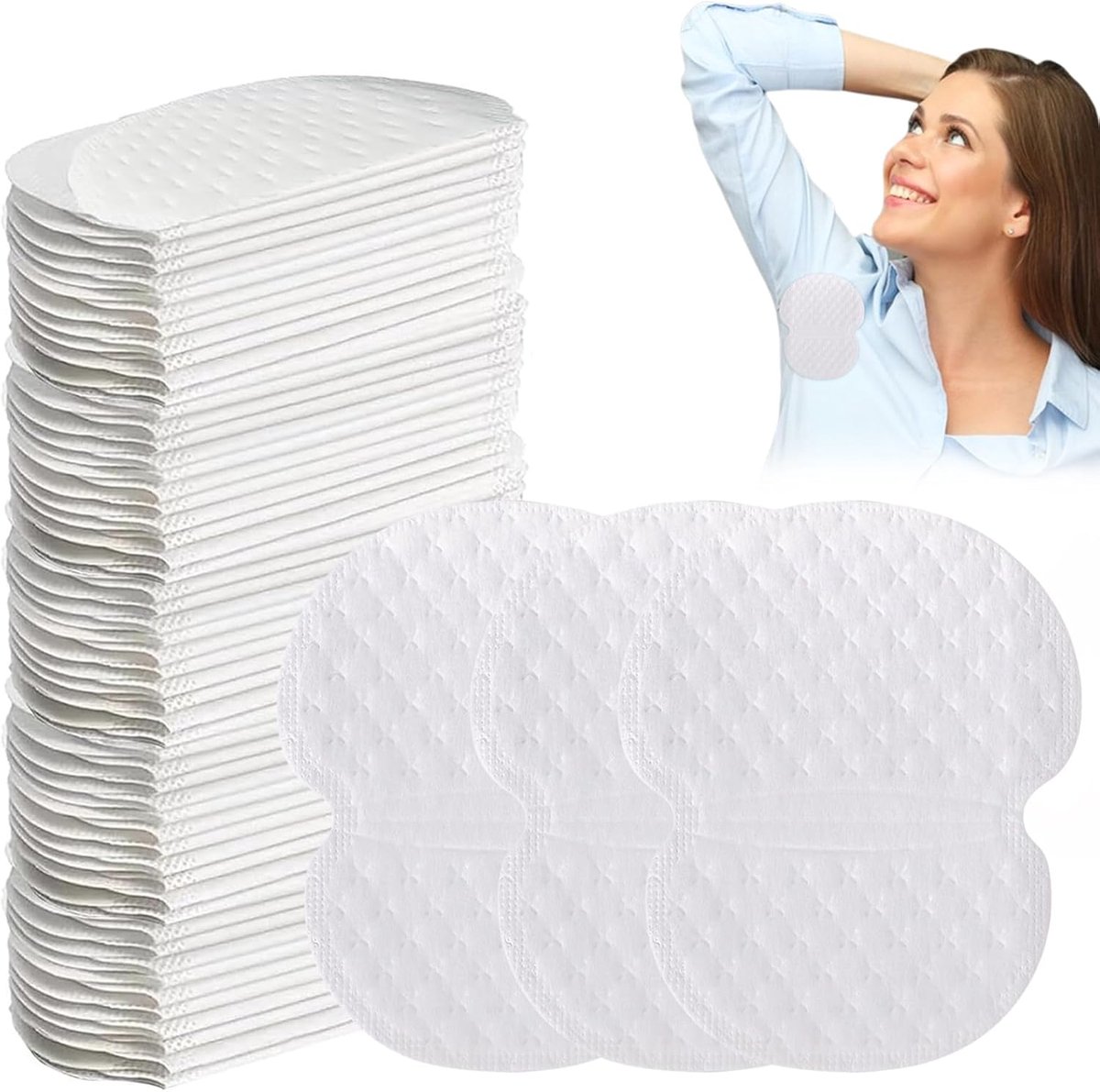 Zweetabsorberende onderarmpads 80 stuks - wegwerp, ademend - uniseks, comfortabel - optimale bescherming tegen zweet - ShopVlot