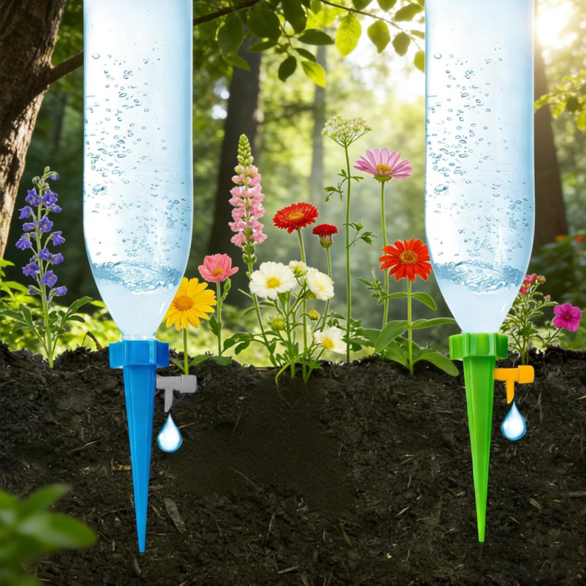 Druppelirrigatieset 10-delig - automatische irrigatie - verstelbare aansluiting - ideaal voor balkonplanten - ShopVlot