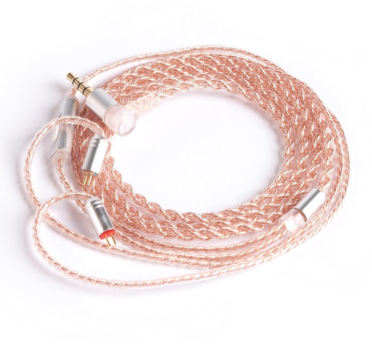 Koptelefoon kabel - 4N hoog-purity single crystal koper - 2Pin, 3.5mm, mic - verbeter geluidservaring - ShopVlot