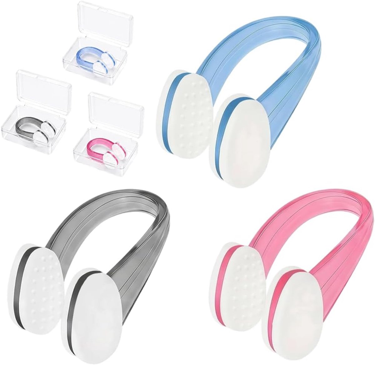 Nose Clip 3-delig - Siliconen - Ergonomisch ontwerp - Comfortabel voor water sporten - ShopVlot
