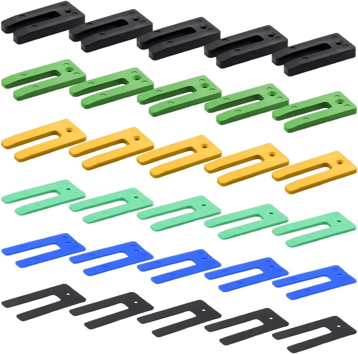 Spacers U-vormig 30 Stuks - Kunststof Glazing Blocks - Duurzaam, Non-slip - Ideaal voor Precisie Niveauing - ShopVlot