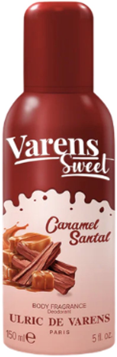 Varens Sweet - Caramel Sandelholz Body Fragrance | 1x 150 ml - Karamel & Sandelhout | Ulric de Varens - Bodymist & Deodorant Spray