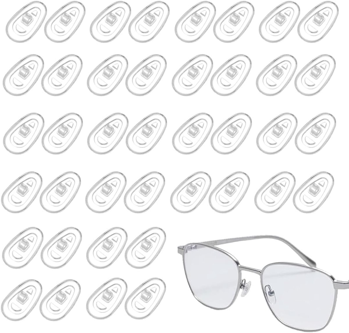 Neuspads voor brillen - 20 paar - zacht silicone - anti-slip voor meer comfort - ShopVlot
