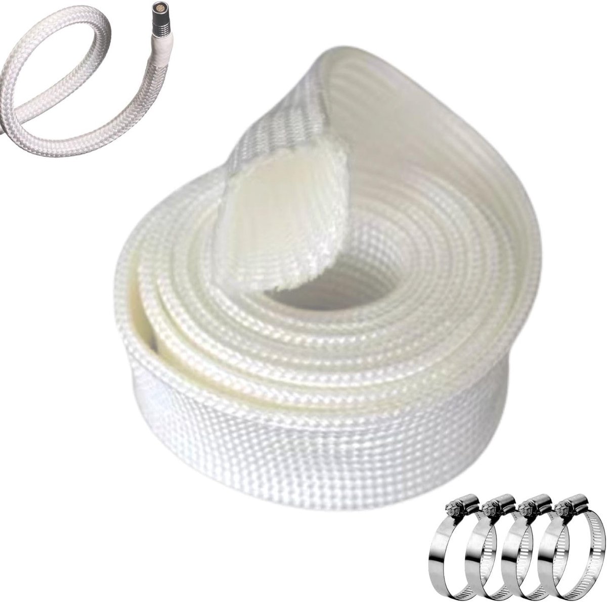 Afvoerslang 25 mm - 300 cm - hittebestendige glasvezel - ideaal voor noodgenerator - ShopVlot