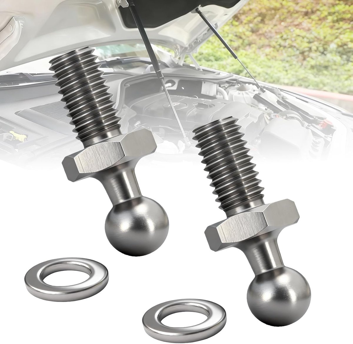 Ball Pins 10mm M8 Draad - RVS Balpennen - Dubbelzijdig gebruik - Geschikt voor gasveren - ShopVlot