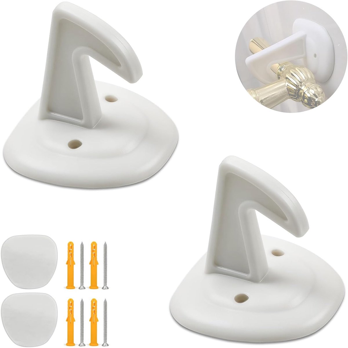 Deurstopper set - siliconen - zelfklevend of schroefmontage - wandbescherming voor deurklink - ShopVlot