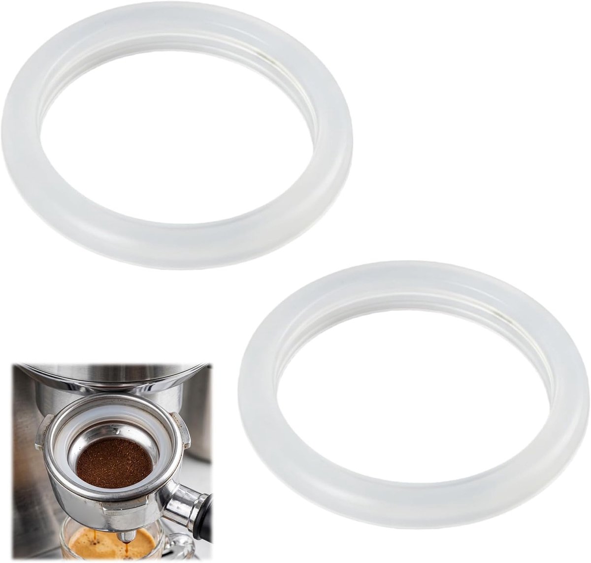 Afdichtingen voor koffiezetapparaat - IDØ47 mm - voedselveilige siliconen - voorkomt lekkage en behoudt koffiesmaak - ShopVlot