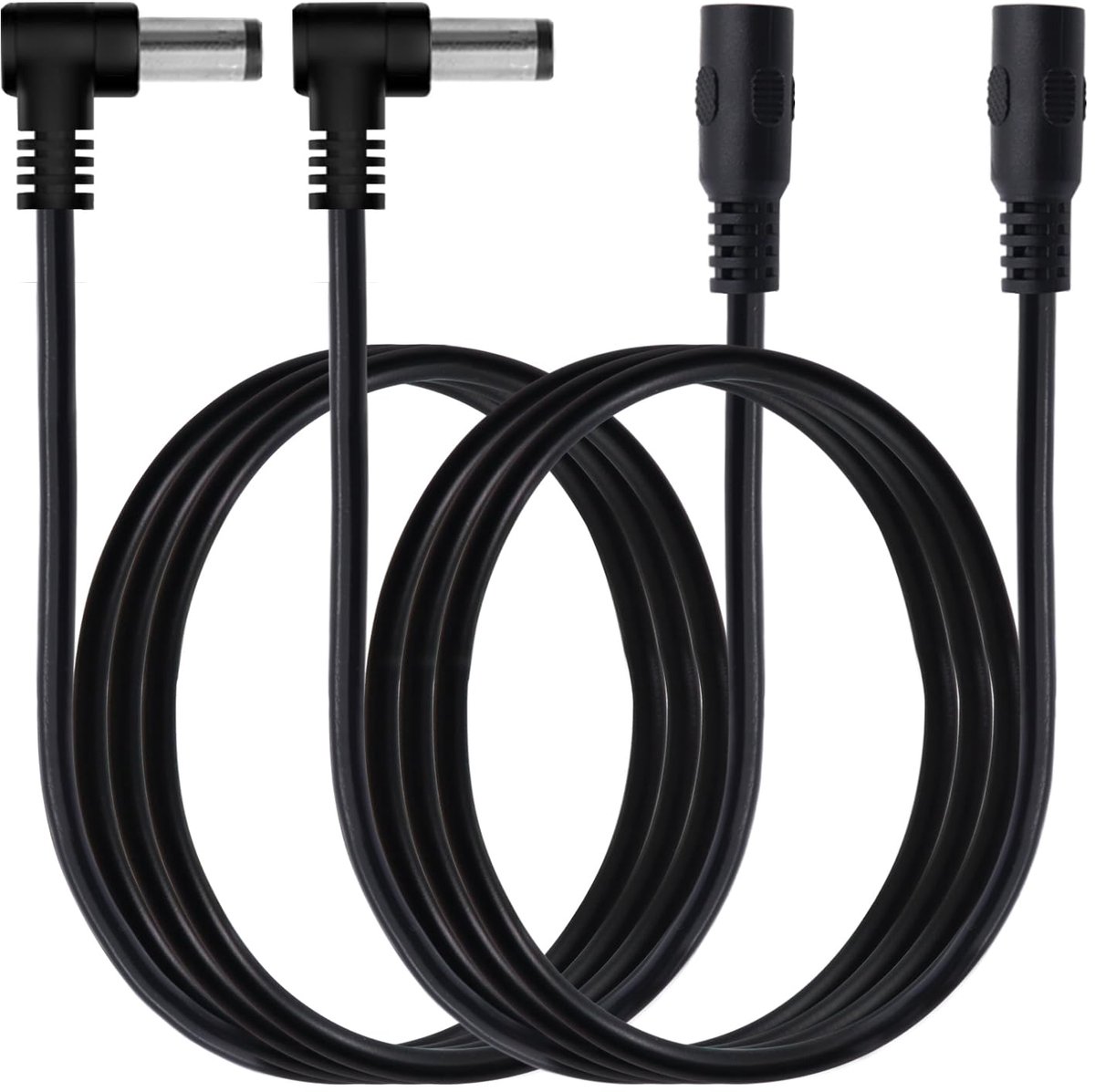 DC 5525 Male Power Kabel 90 Graden - 0.5cm x 0.3cm - 12V/24V - Ideaal voor Beveiligingscamera's - ShopVlot