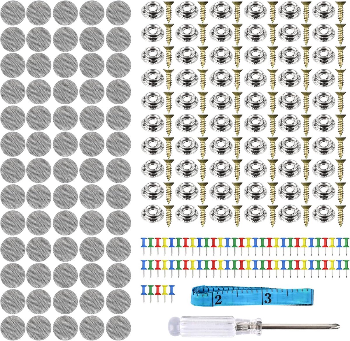 Car Roof Repair Rivets 65Pcs - Universele Set - Inclusief Positioneringspinnen en Schroevendraaier - ShopVlot