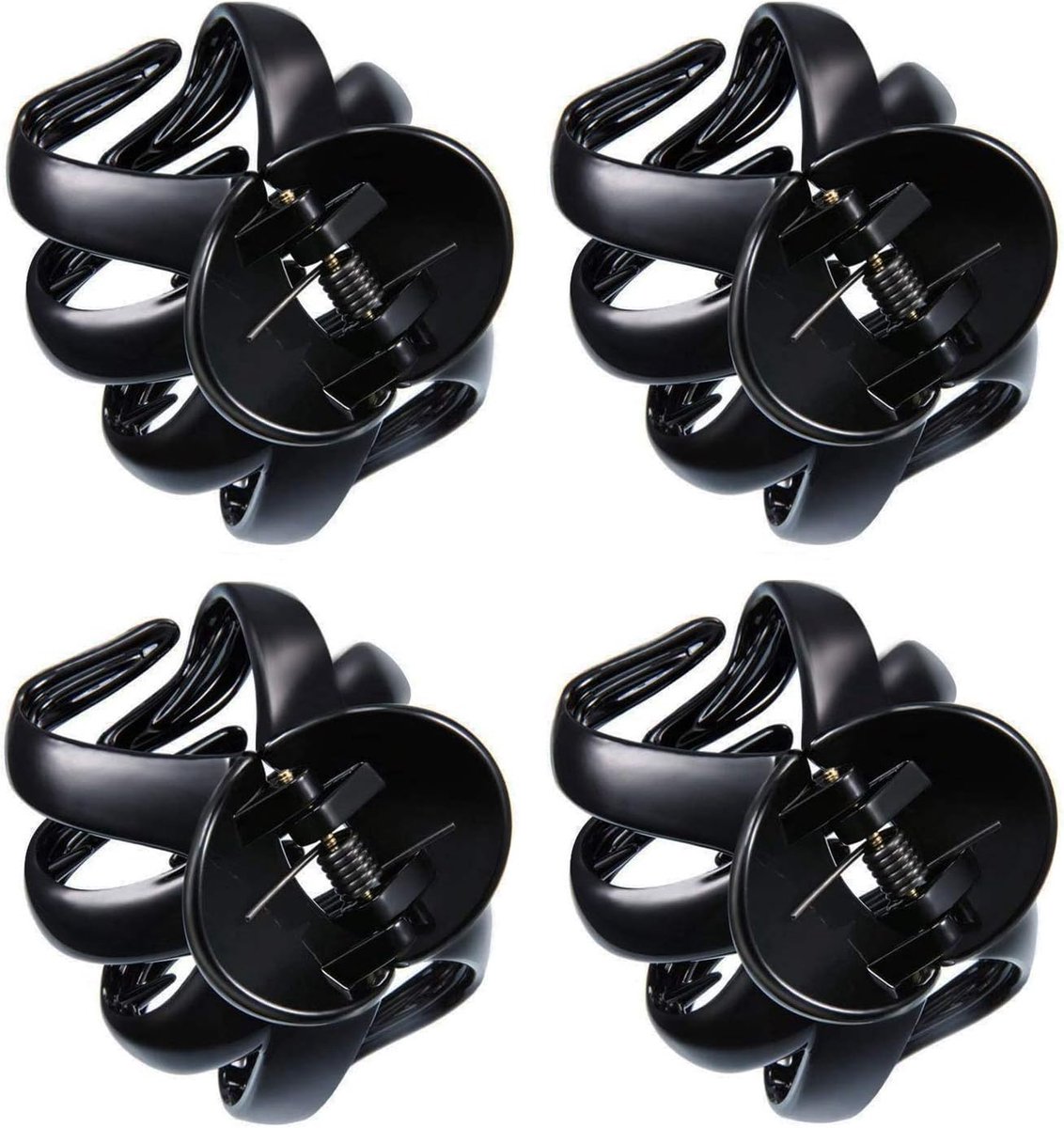 Haarspelden voor Dames - 5x8 cm - Zwarte Kleur - Sterke Grip - Ideaal voor Dikker Haar - ShopVlot