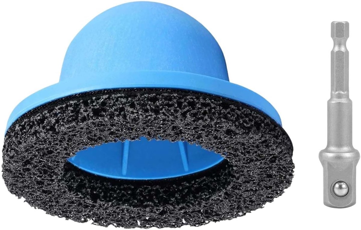 Wielnaafborstel - blauwe wielnaafslijper - verwijdert roest en vuil - ideaal voor velgen reinigen - ShopVlot