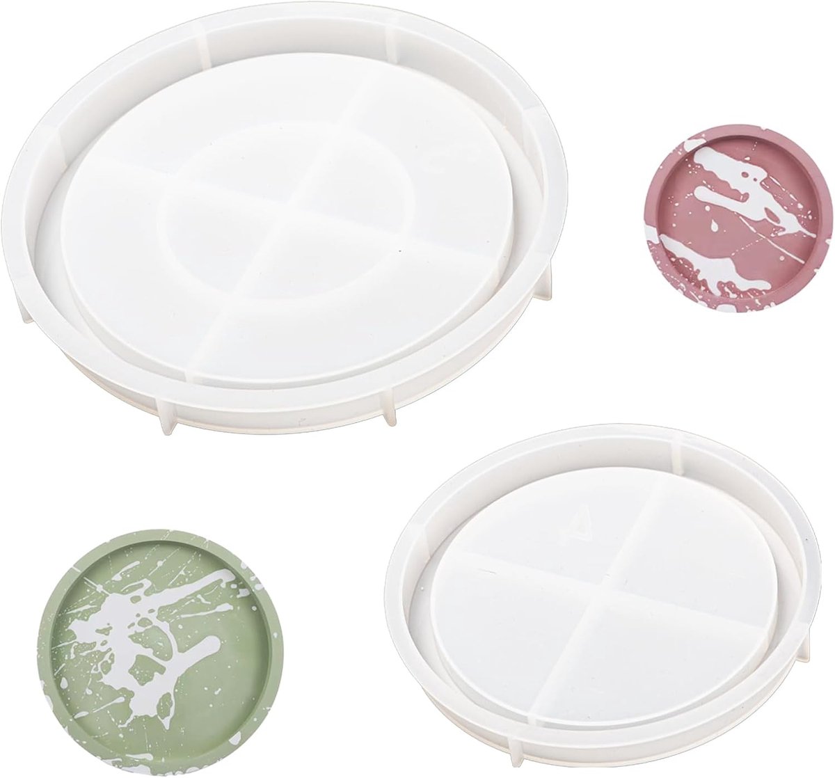 Siliconen Moulds Tray - Set van 2 - Ronde vorm - Ideaal voor DIY projecten - ShopVlot
