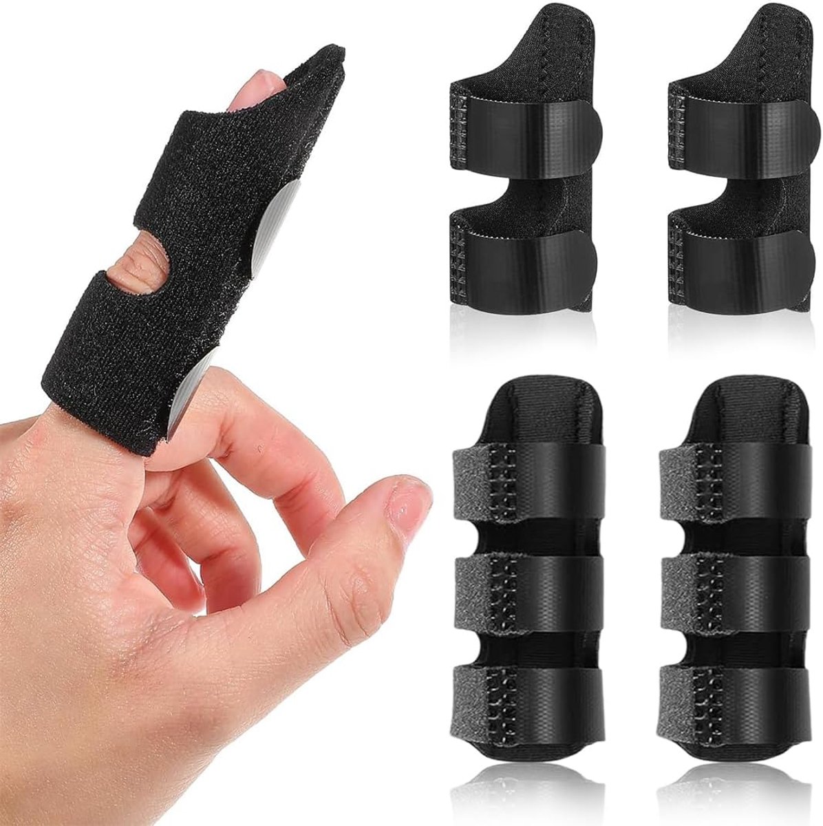 ademende duimspalken 4 stuks - verstelbare triggervinger-handbandages - steun voor gebroken vingers - bevorder herstel - ShopVlot
