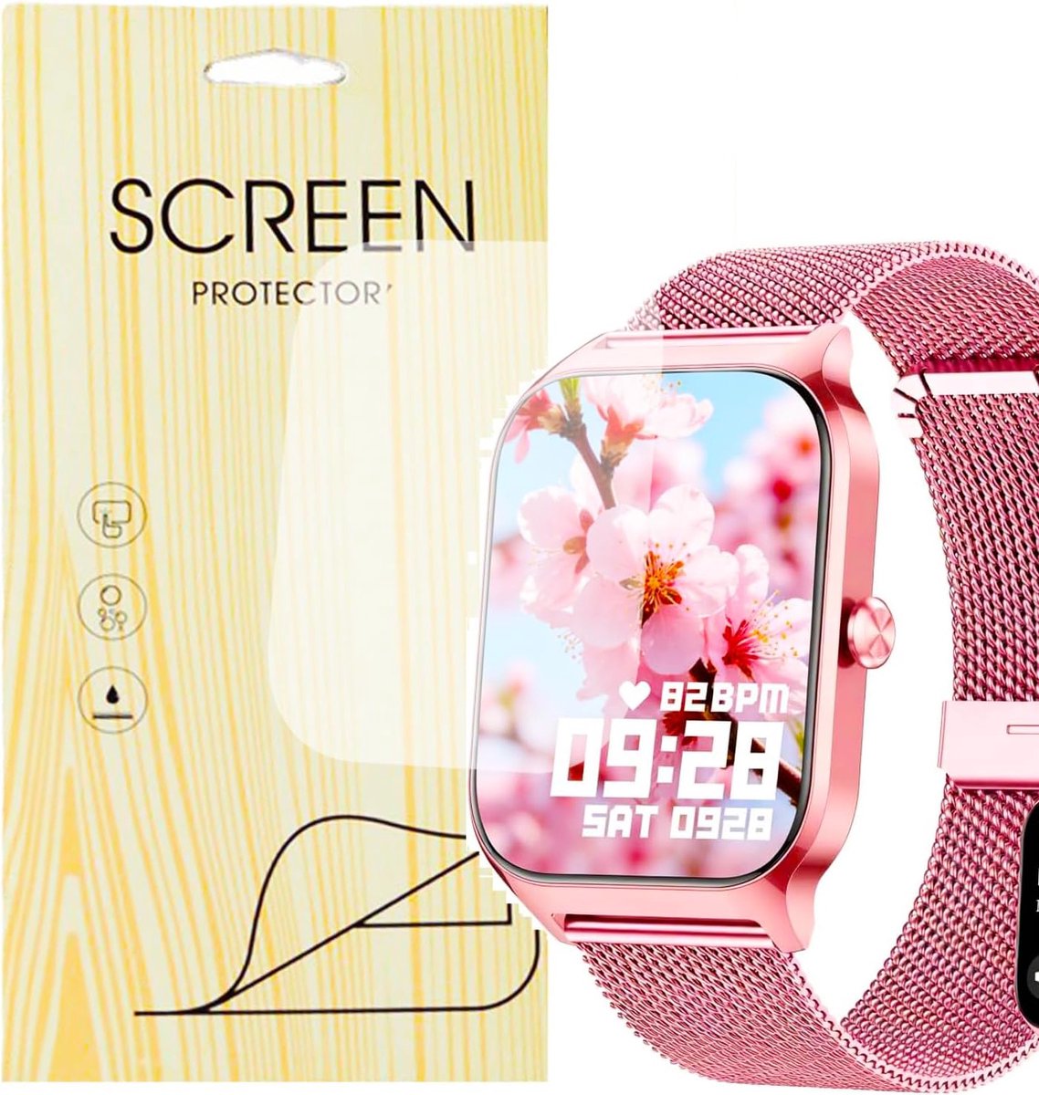 Displaybeschermfolie smartwatch 4,7 cm - zachte folie - 6 stuks - bescherming tegen krassen - ShopVlot
