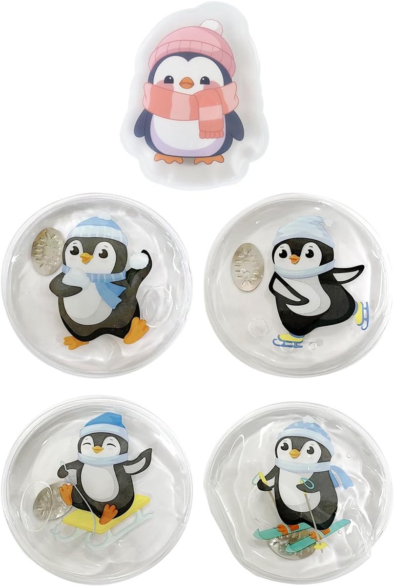 Handwarmers 5 stuks - Pinguïn patroon - PVC materiaal - Perfect voor koude winterdagen - ShopVlot