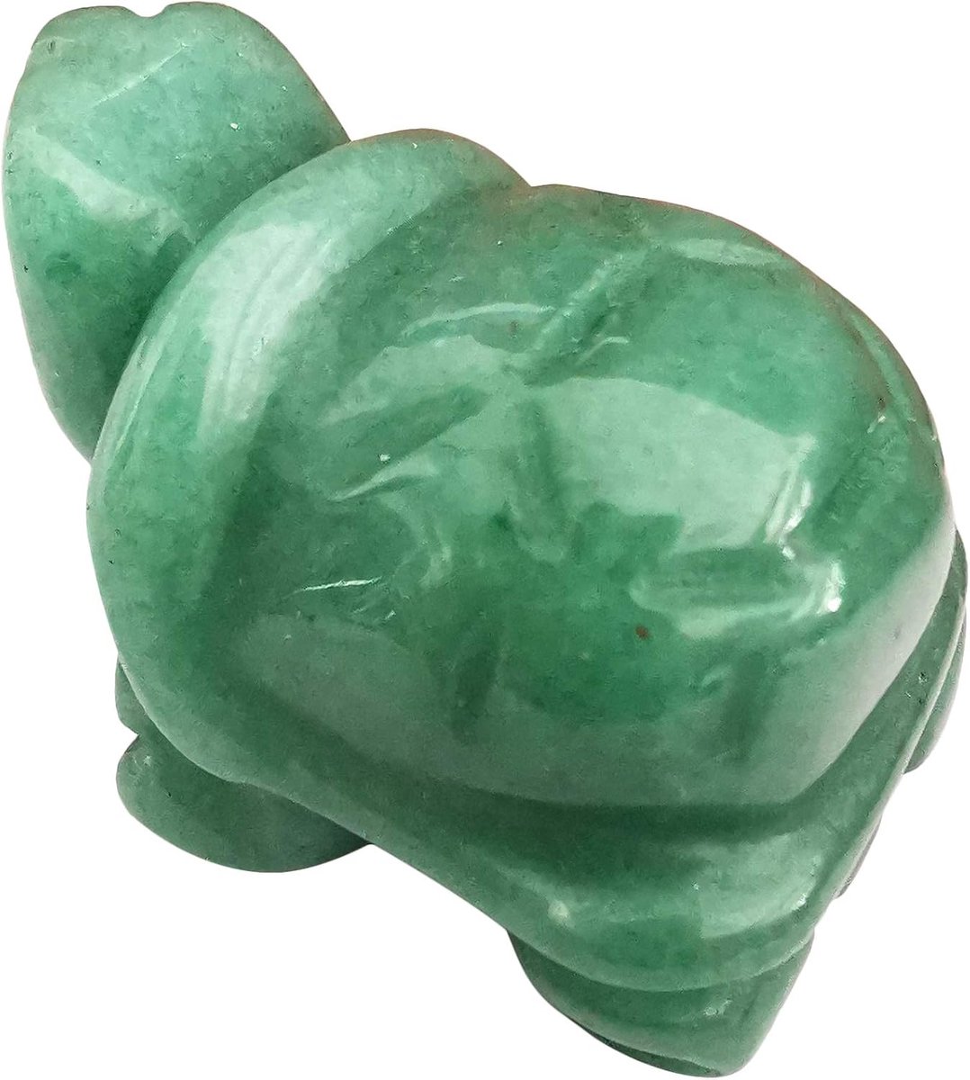 Hand Carved Stone Crystal Turtle, 40mm Small Turtle Animal Figure Bag Sculpture, Green Aventurine - ShopVlot