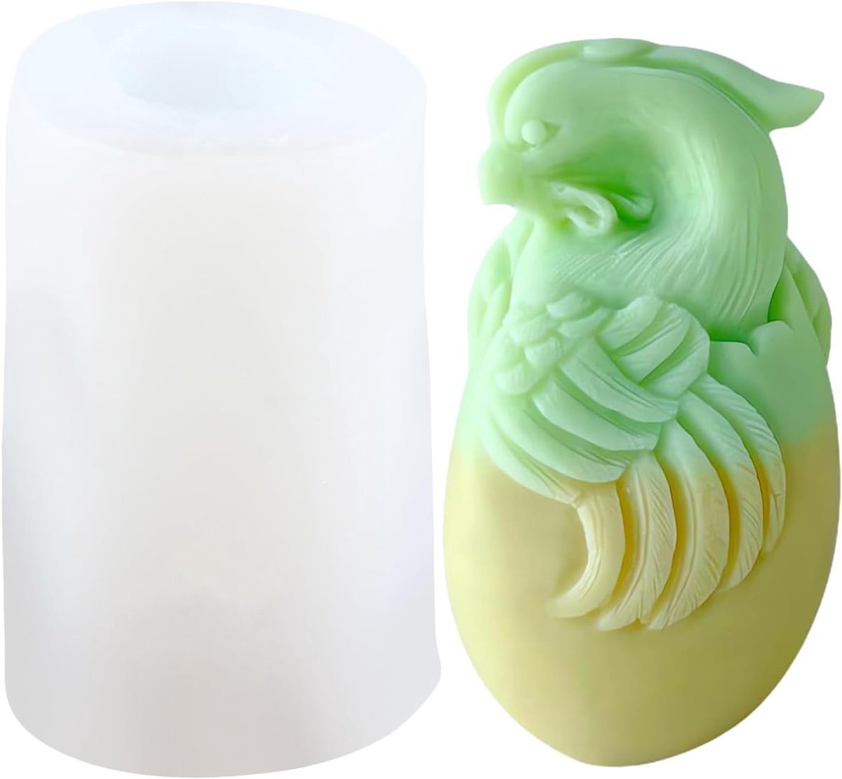 XIAOSHUI Dragon Candle Shape Half Egg Dragon Silicone Candle Shapes Dragon Baby Resin Casting Mould For Candles Home - ShopVlot
