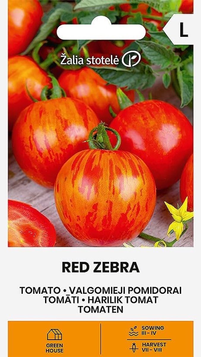 Zalia stotele - Tomato – Red Zebra seeds - Vegetable seeds - Plant seeds - Tomato seeds - ShopVlot