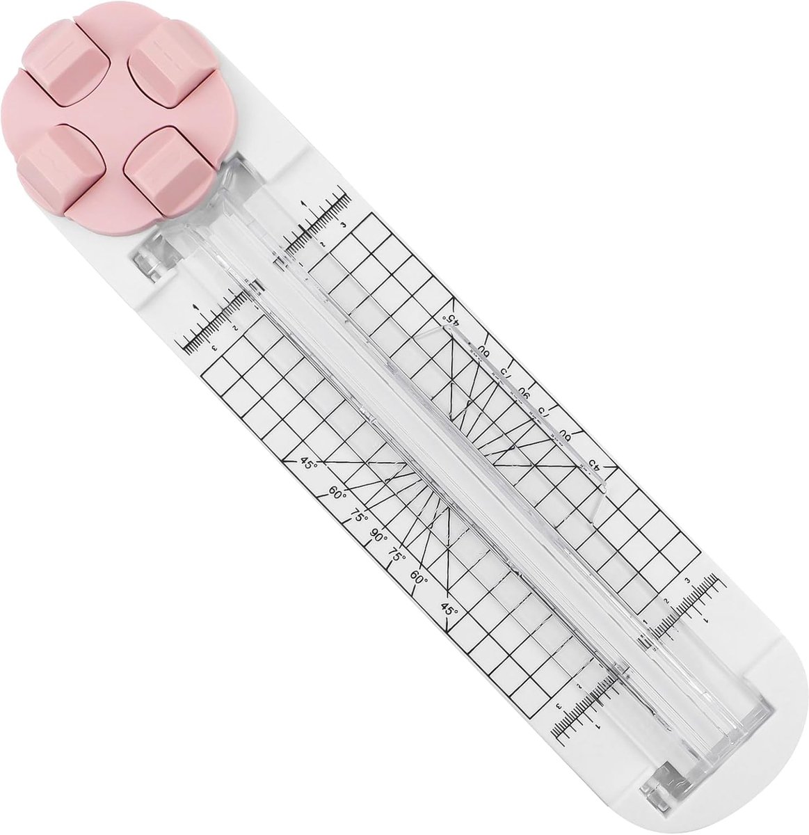 4-in-1 Paper Cutter, 360° Rotating Cutting Machine, Paper with Cutting Attachments for Straight, Dotted, Waveform - ShopVlot