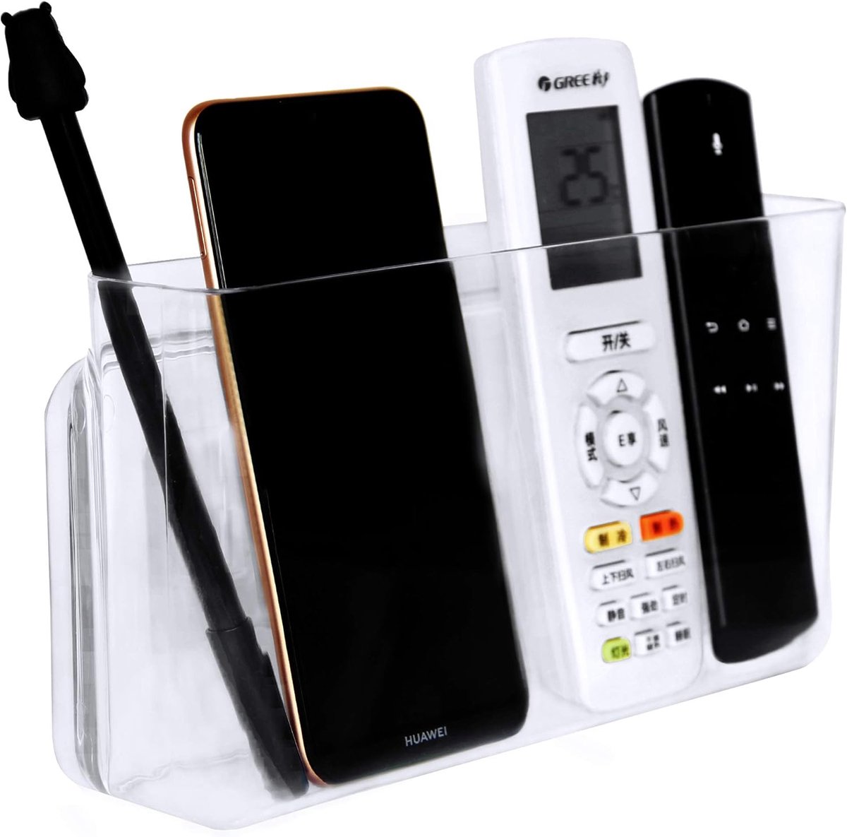 Pinowu Remote Control Holder 22x12x5.5cm Remote Control Storage TV Air Conditioning Mobile Phone Adjustable Organizer - ShopVlot