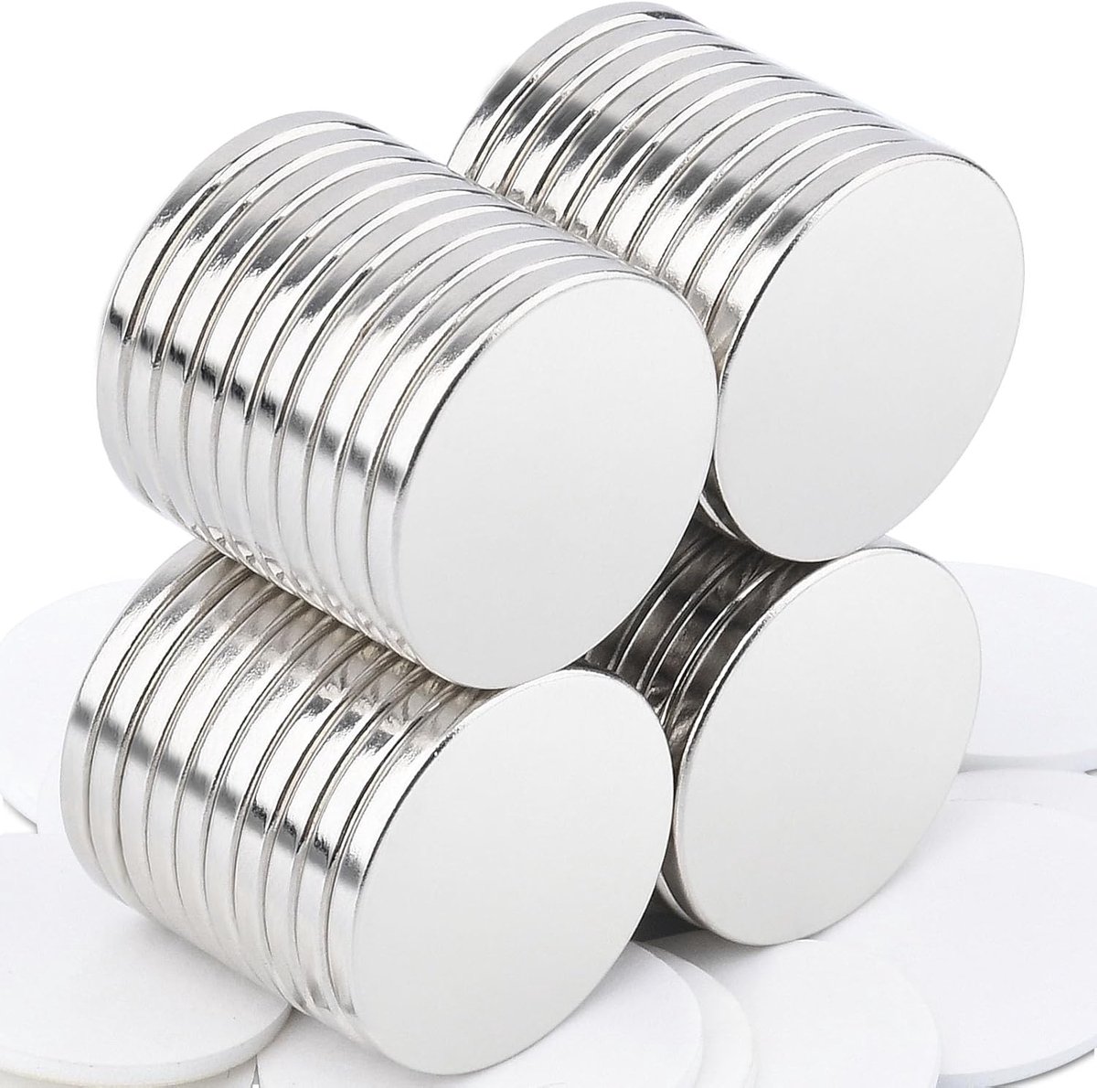Pack of 40 Magnets Strong 20 x 2 mm Neodymium Magnets Extra Strong Magnets Strong Large Round Strong Magnets for - ShopVlot