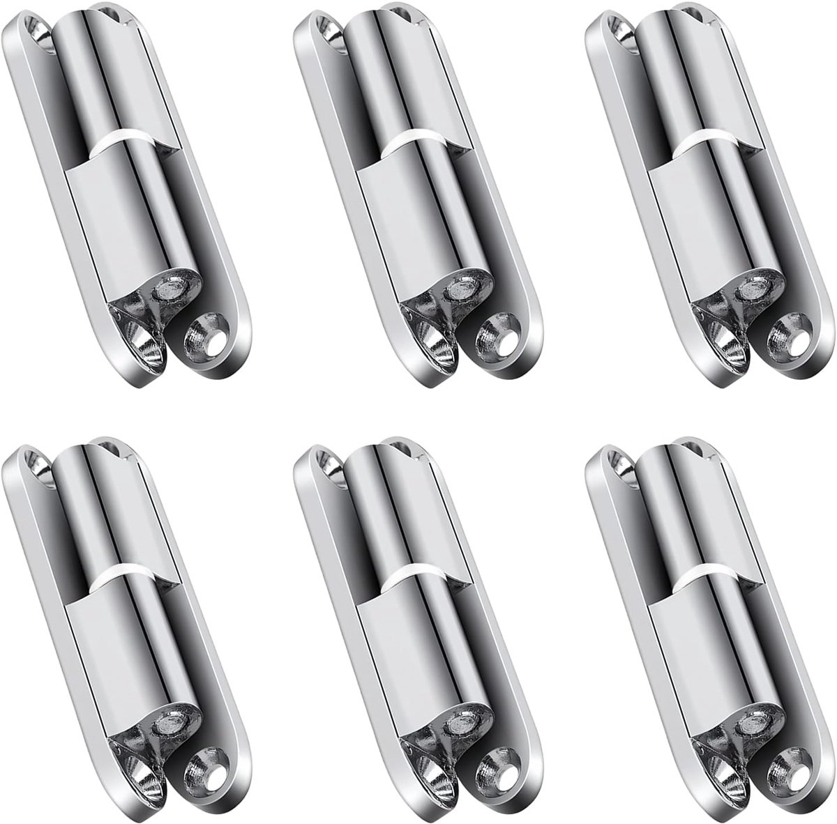 Pack of 6 Window Hinges Zinc Alloy Door Hinges for Wooden Doors Folding Door Tires Chrome Renovation Tape with 6 White - ShopVlot