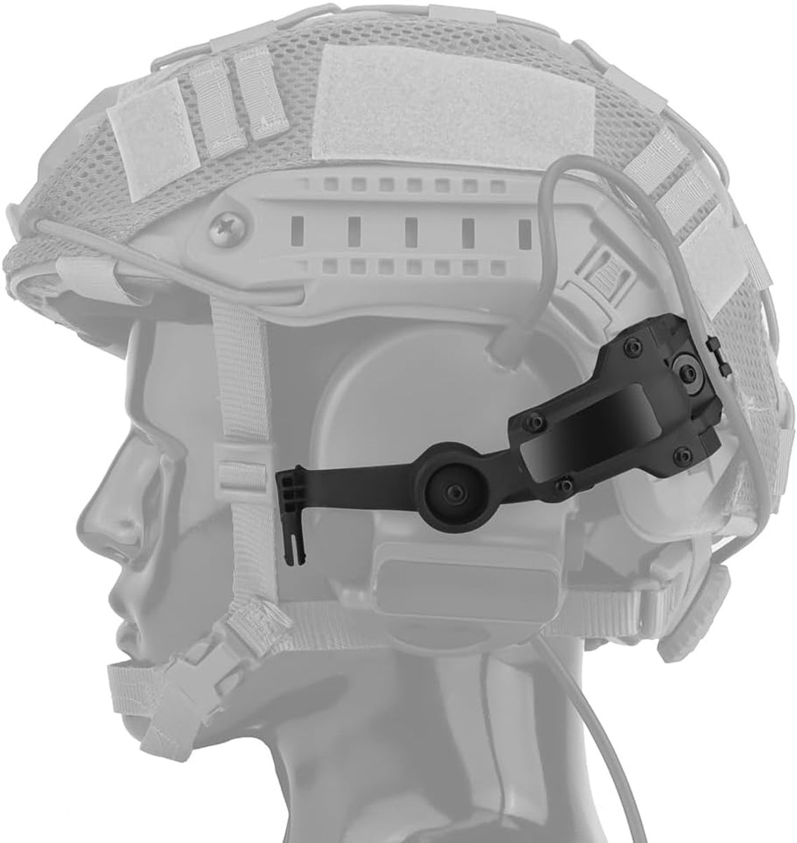 Tactical Helmet Rail Headset Adapter, Multi-Angle Rotation Headphone Bracket Kit Compatible with OPS Core ARC/Team - ShopVlot