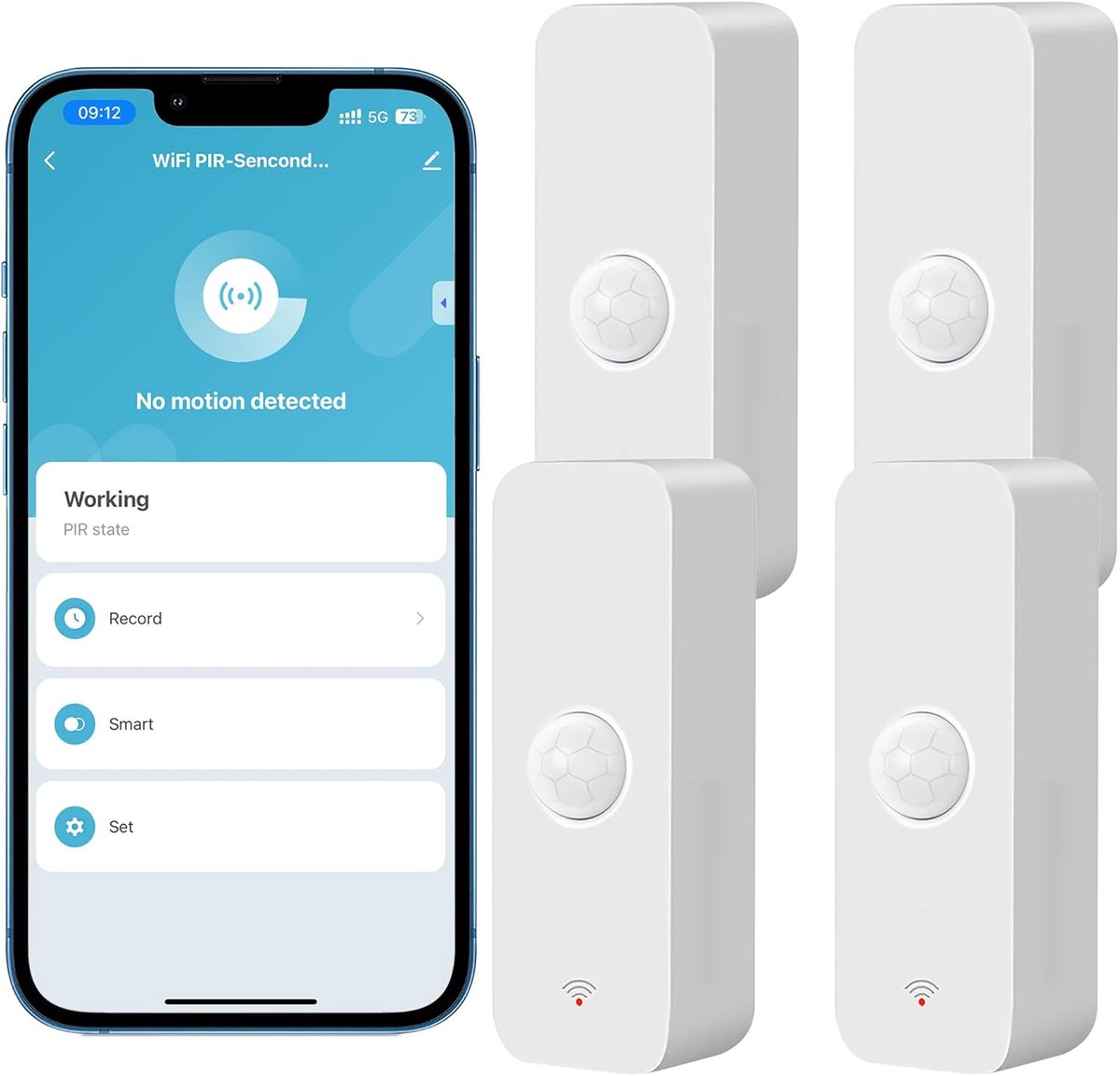 WiFi Motion Sensor, Intelligent Motion Sensor, Presence Sensor. Works with Alexa App, Echo Devices (Pack of 4) - ShopVlot