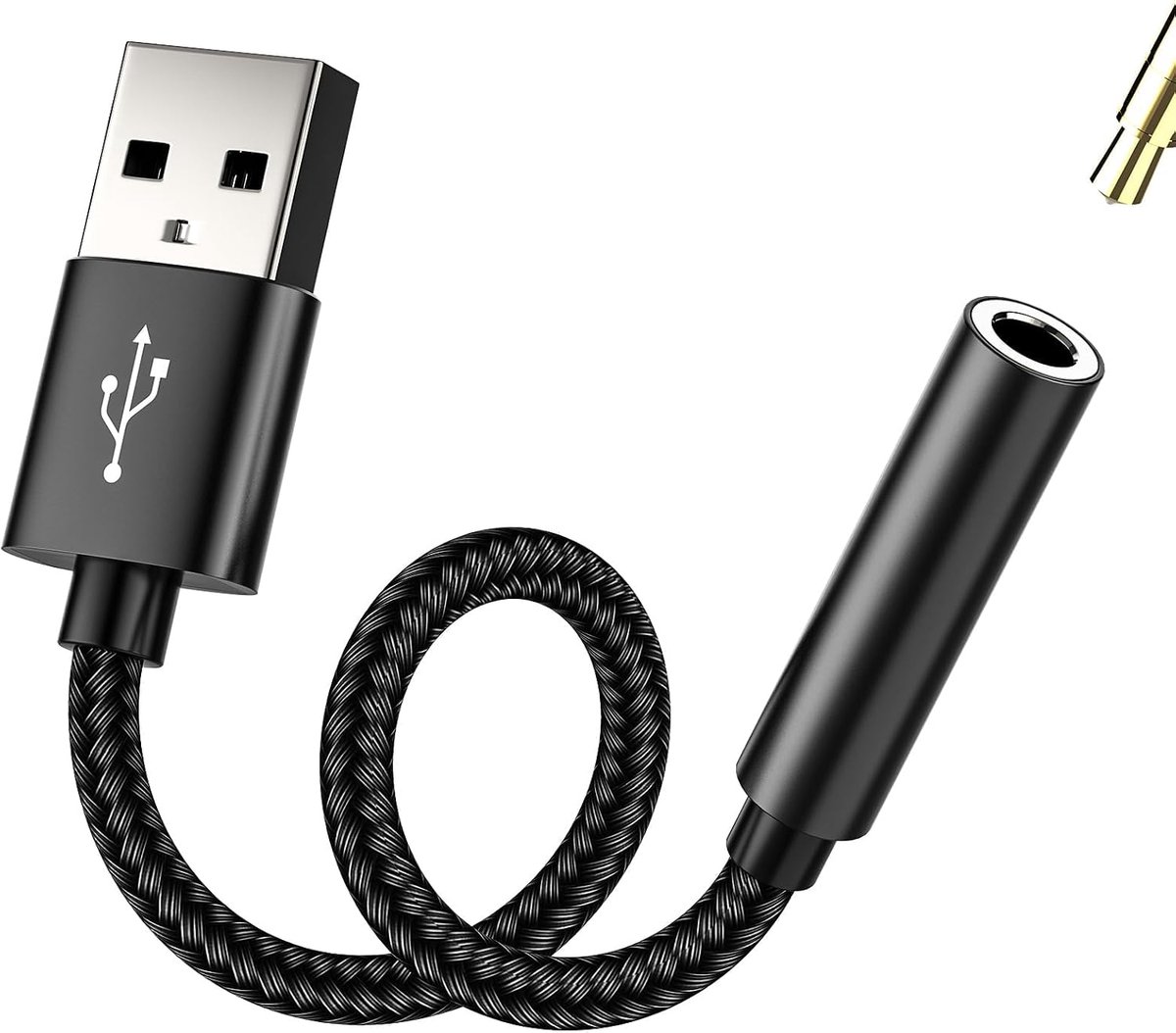 Adapter USB to jack 3.5mm audio external sound card for headphone hi-fi plug female cable DAC microphone dongle - ShopVlot