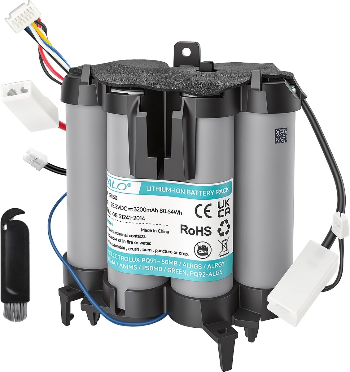 25.2V 3200mAh Vervanging Accu voor AEG QX9 & Electrolux Pure Q9 Serie, 140231463013, AEG QX 9-1, PQ91, PQ91-50MB - ShopVlot