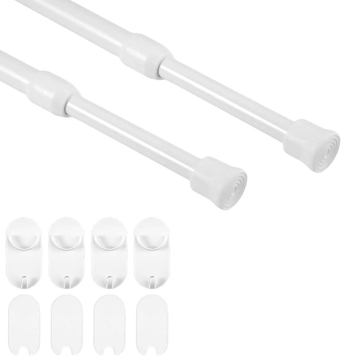 2 stuks telescoopstangen om te klemmen, 40-70 cm, klemstang voor gordijnen, spanstang zonder boren, uittrekbare - ShopVlot