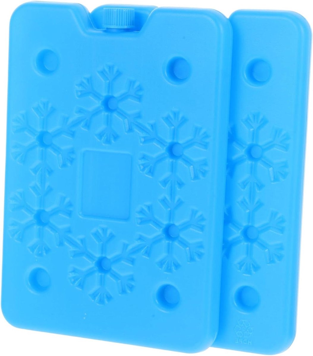 Koelelementen Koelbox - Vriesblokken Herbruikbaar - Voedsel Vers Houden - Snelvrieselementen - 2 Stuks - Blauw