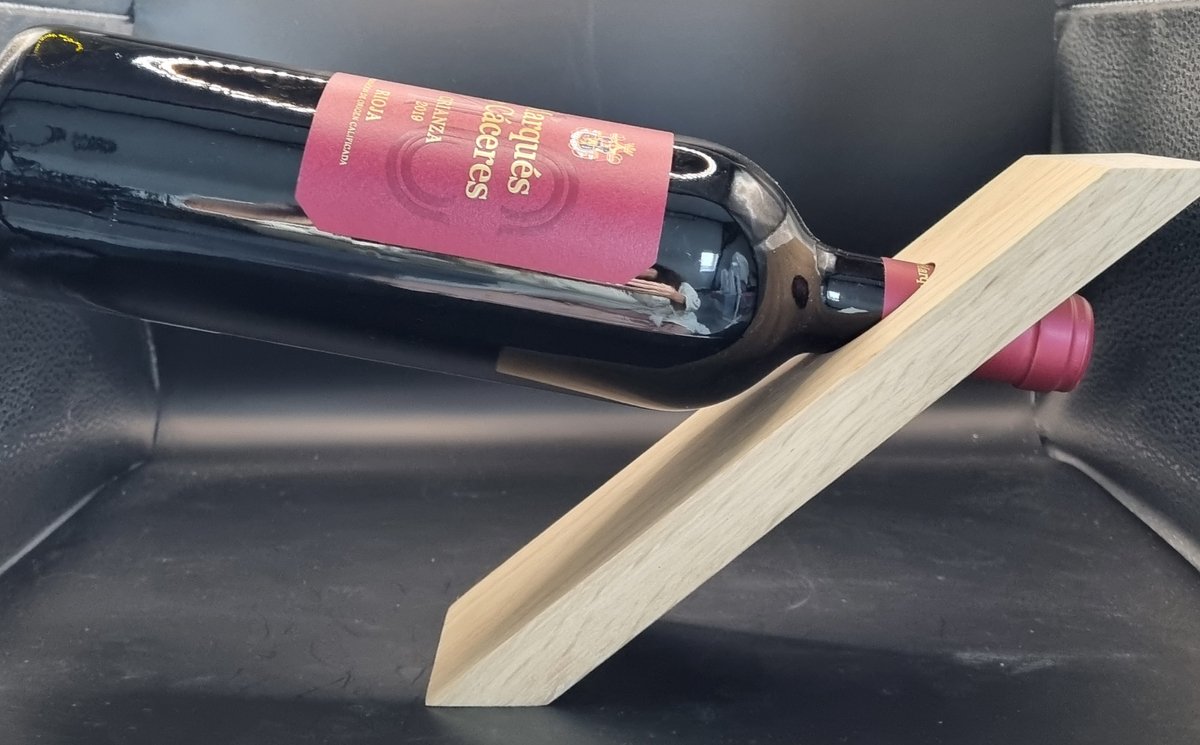 Beuken houten wijnfleshouder balans - Wijnhouder- Wijnstandaard