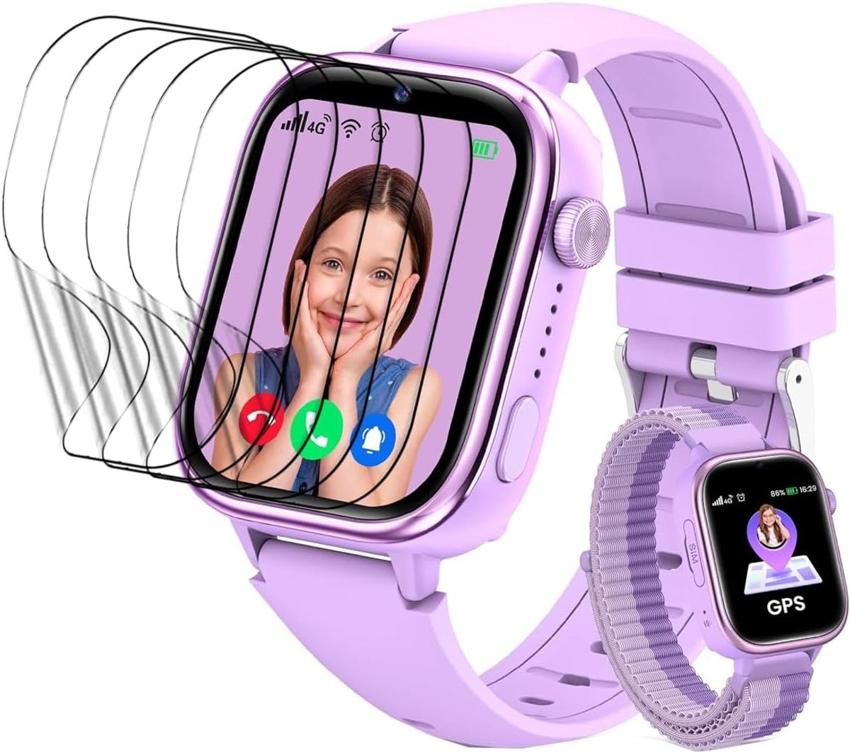 Hydrogel Film 5pcs for SWGOTA 4G T40 Smart Watch Transparent TPU Film Screen Protector Touch Sensitive, HD Clear - ShopVlot