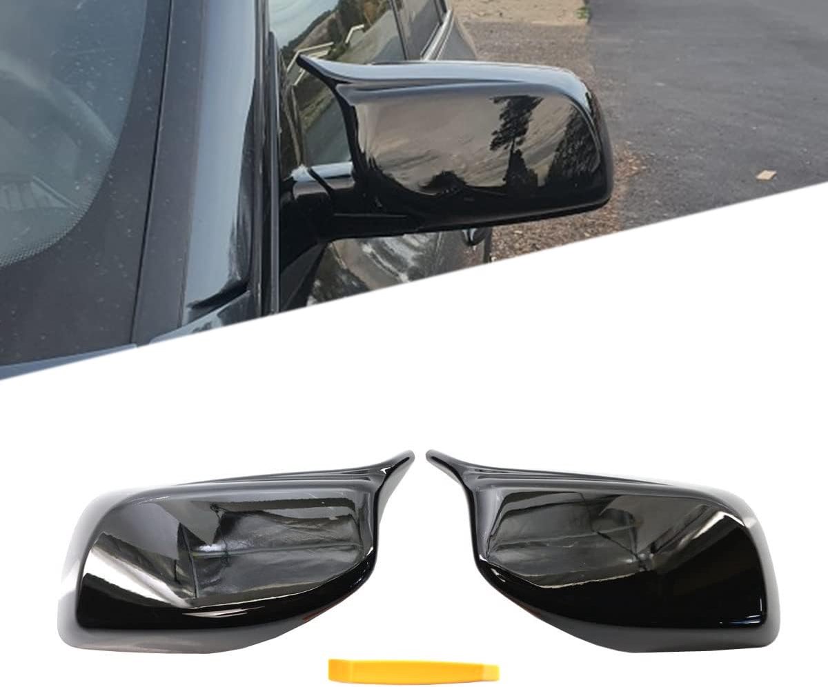 Shiny Black M Style Side Wing Mirror Cover Caps For 5 Series E60 E61 E63 E64 2003-2007 Pre-Lci - ShopVlot