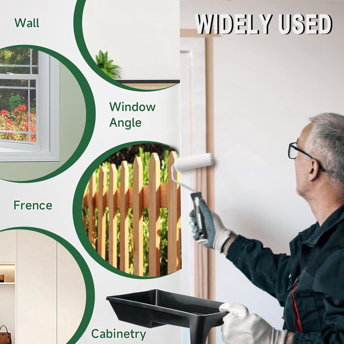 Mini Schilderroller Set 10 Delig - Schuimverfrollers met Verfbakje voor Glans- en Zijdeglansverf - Verfrollers voor Hout, Metaal, Plinten, Deuren en Vensterbanken - 10 cm Roller Set voor Nauwkeurig Schilderwerk en Renovatie