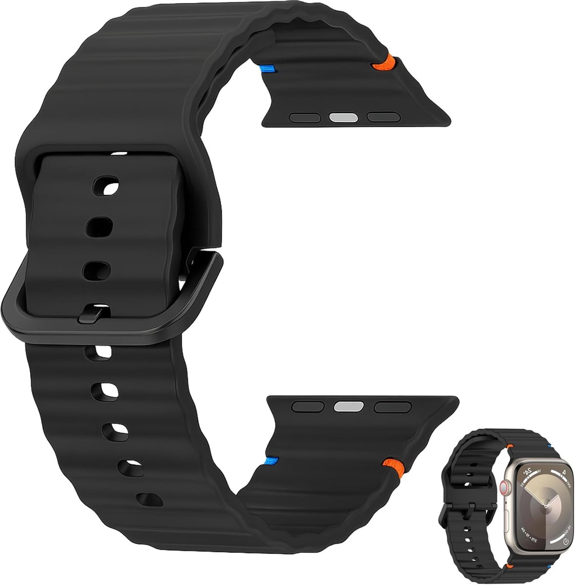 1 stuk armband sport voor App1e Watch, siliconen armband voor Apple Watch, Armbamd voor App1e Watch SE 44 mm - ShopVlot