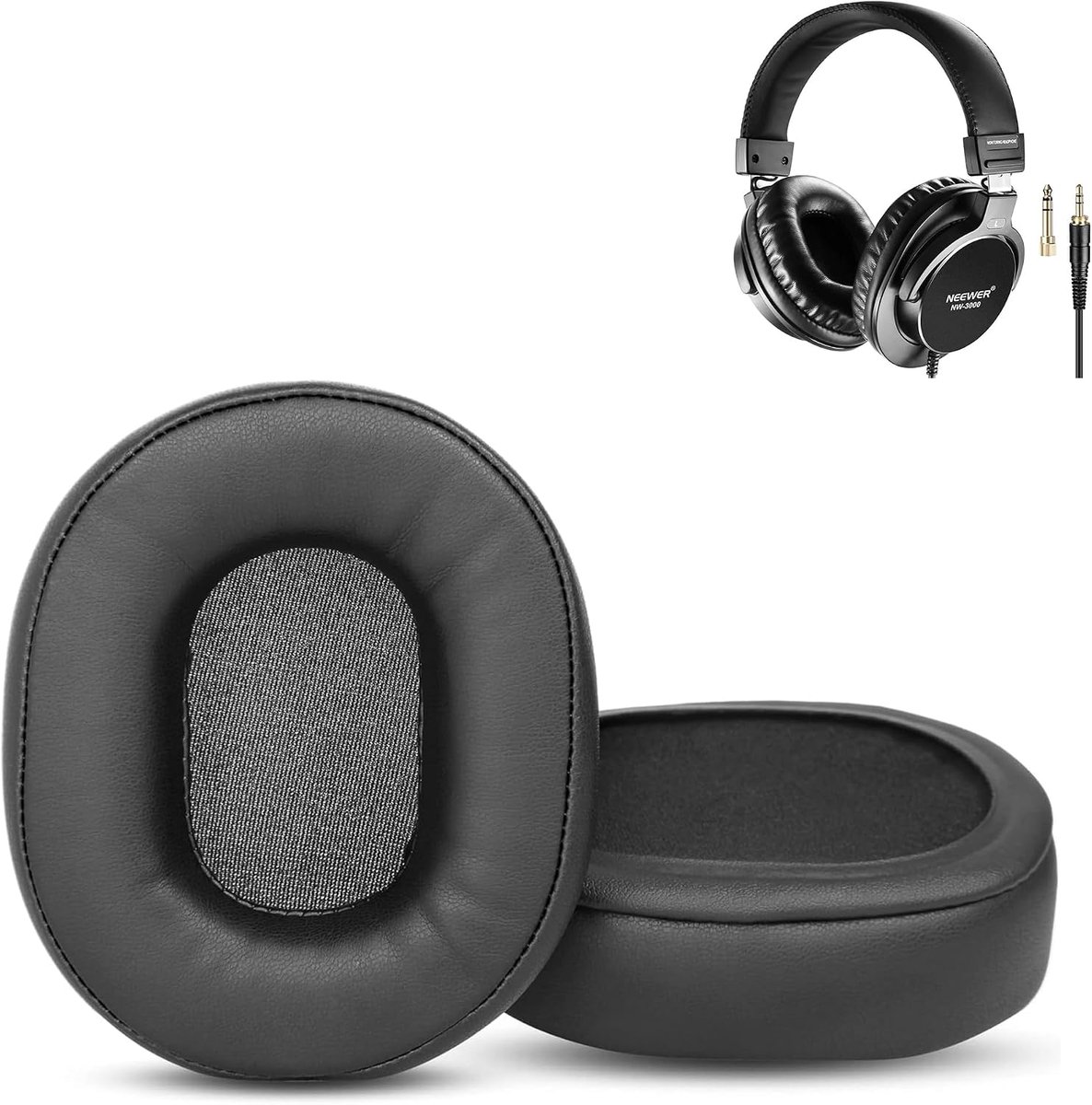 Ear Pads Compatible with Neewer NW2000/NW3000 Headphones Ear Pads Replacement Cushion (Protein Leather/Memory Foam) - ShopVlot
