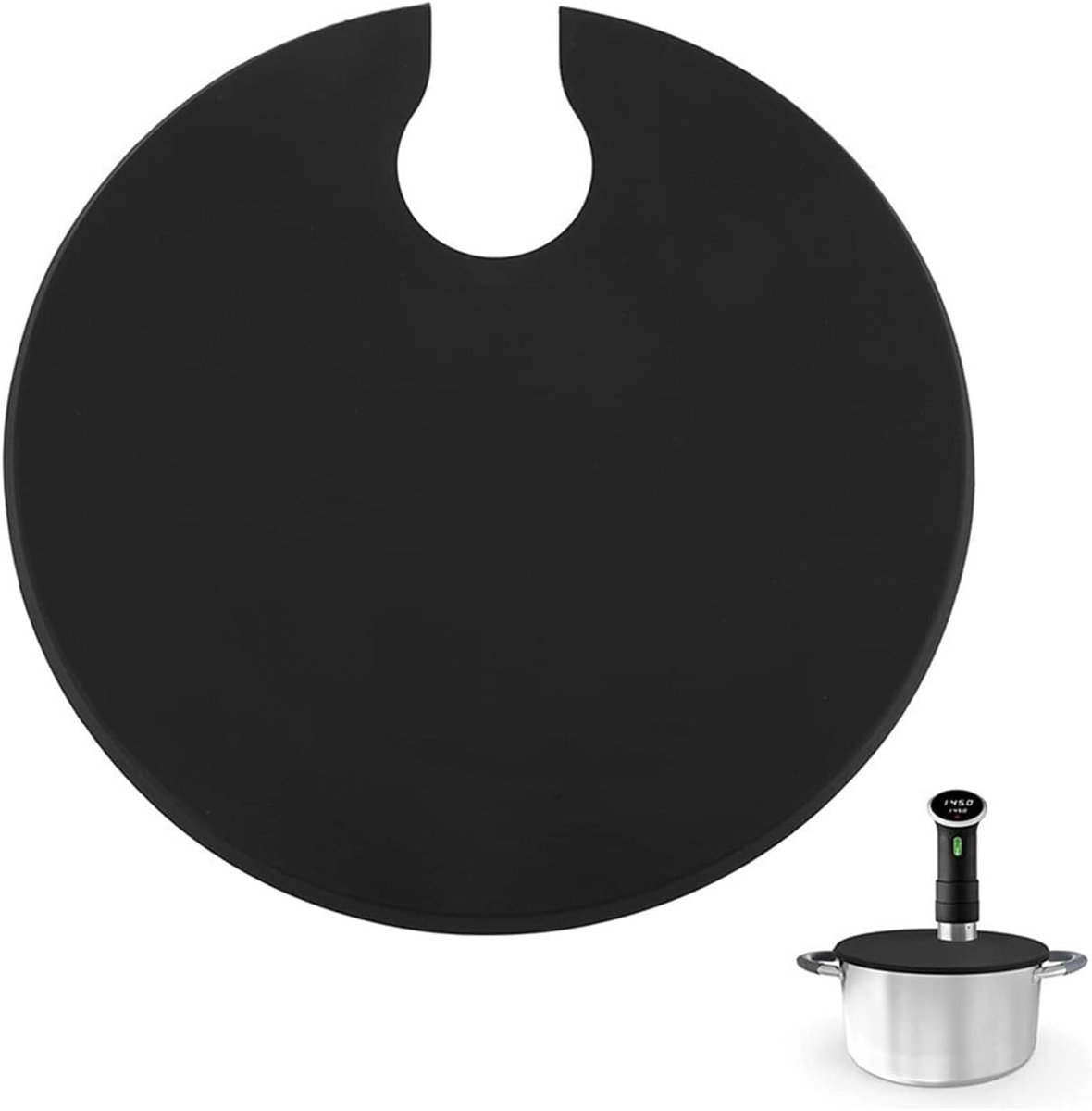Sous and vide lid, suitable for pots up to 10.5 inches, silicone sous-vide lid for fine cooking, prevents water - ShopVlot